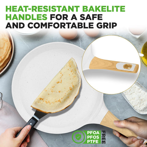 NutriChef Crepe Pan 11 base induccion compatible con cocinas