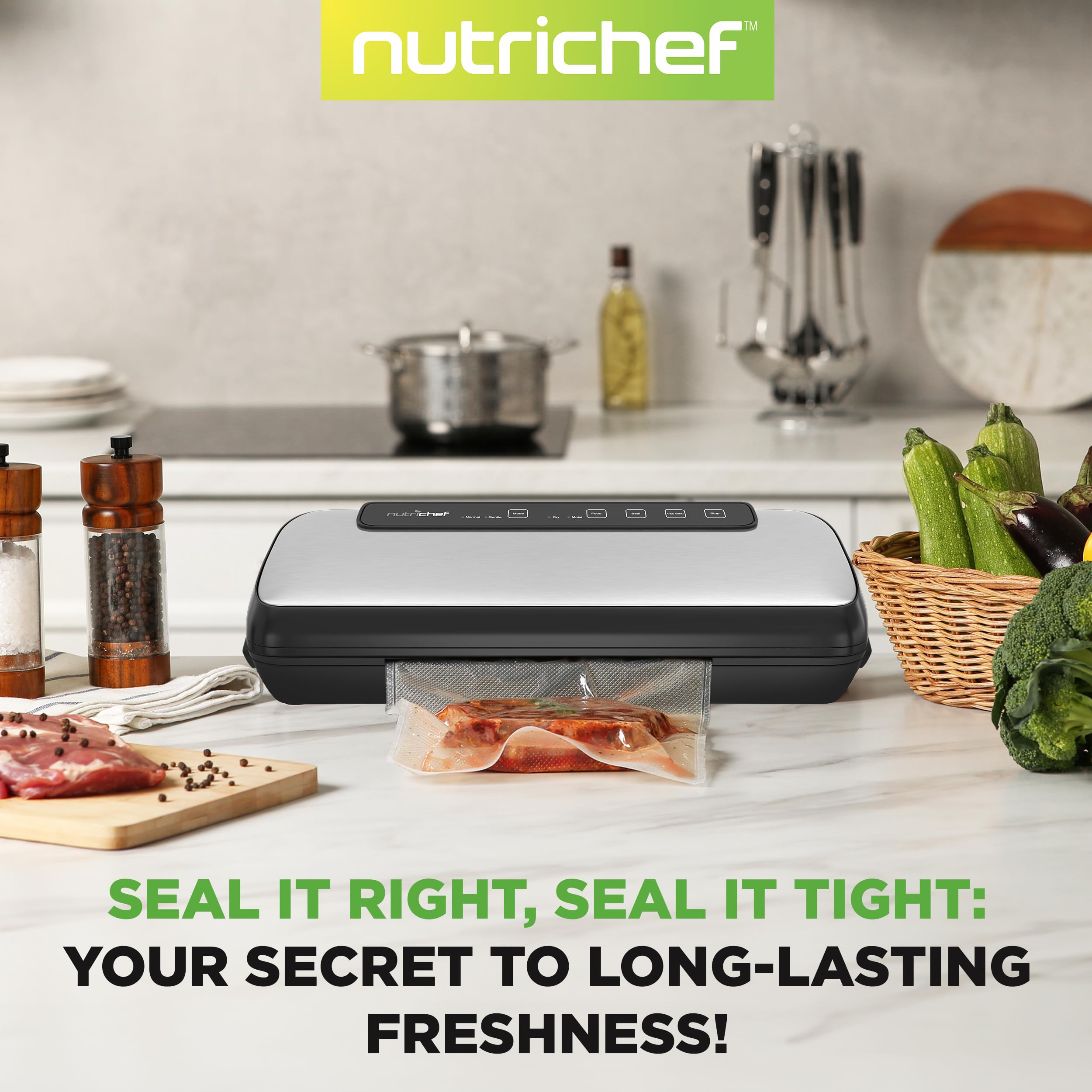 Dimensiones compactas de NutriChef para encimera ordenada