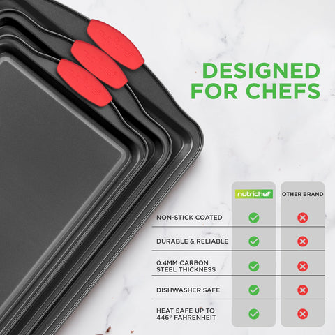 NutriChef bandejas apilables para ahorrar espacio en la cocina