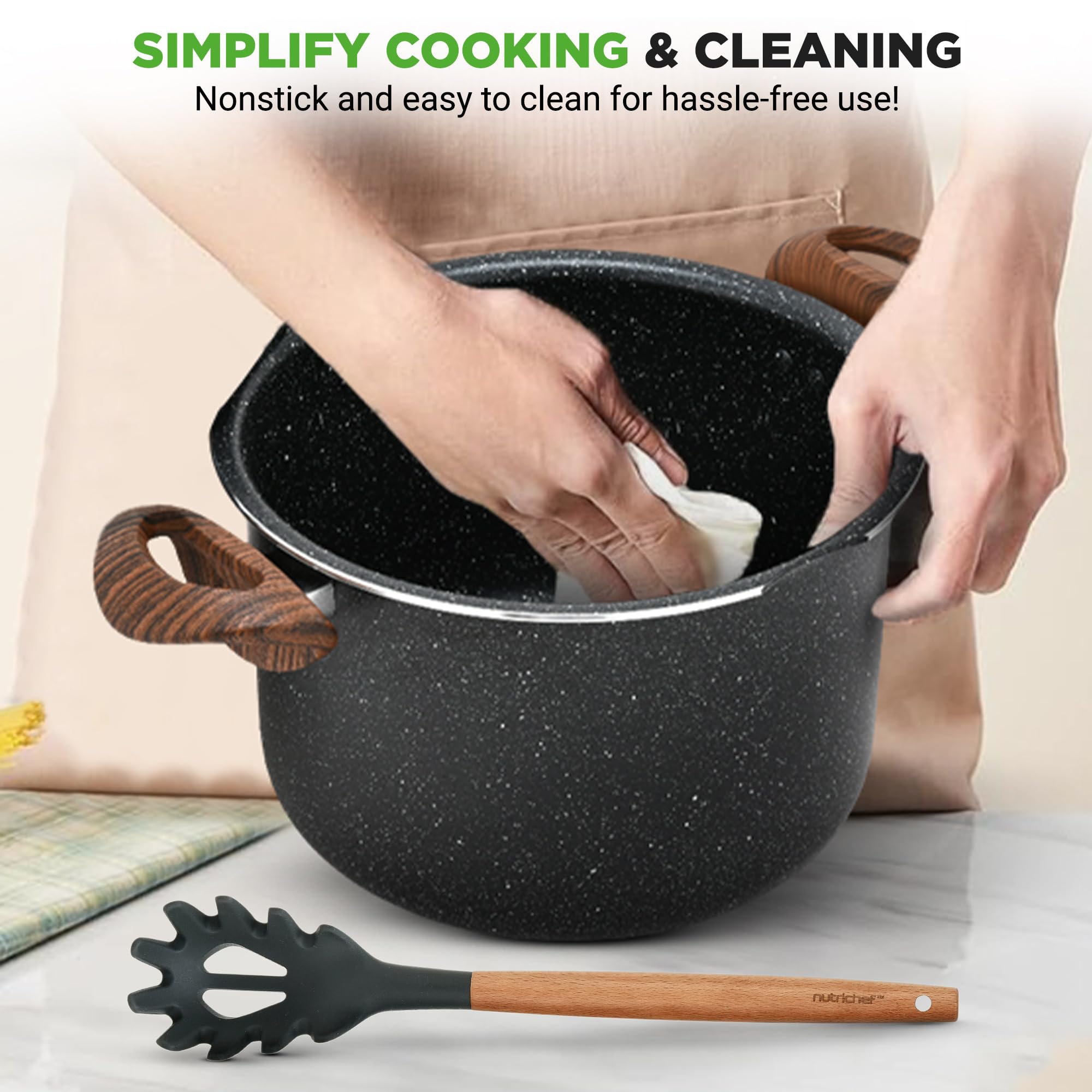 NutriChef Olla 5qt apta para cocinas de inducción