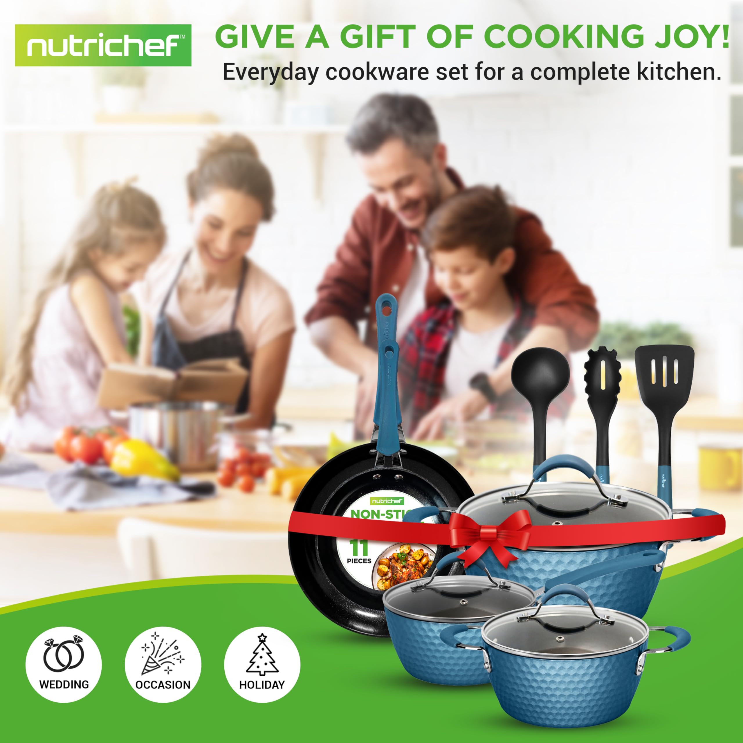 NutriChef tenedor para pasta, servir platos al dente con facilidad.