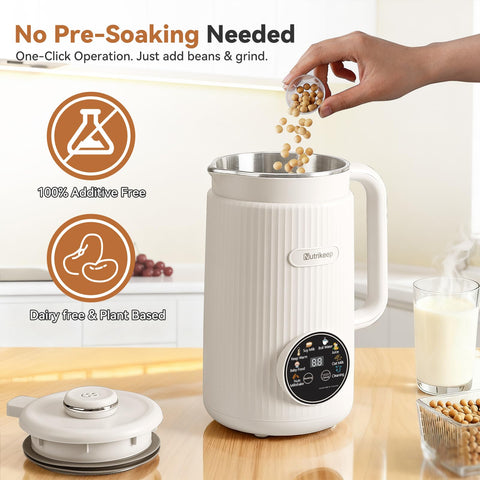 Nutrikeep Nut Milk Maker, capacidad 1.2L: preparado para la familia.