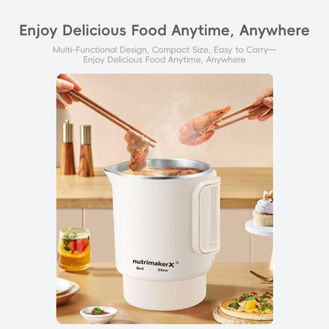 Nutrimakerx hervidor ideal para café, té y bebidas calientes.