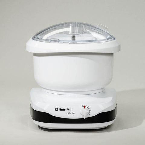 NutriMill Artiste libro de recetas incluido para ideas de horneado.