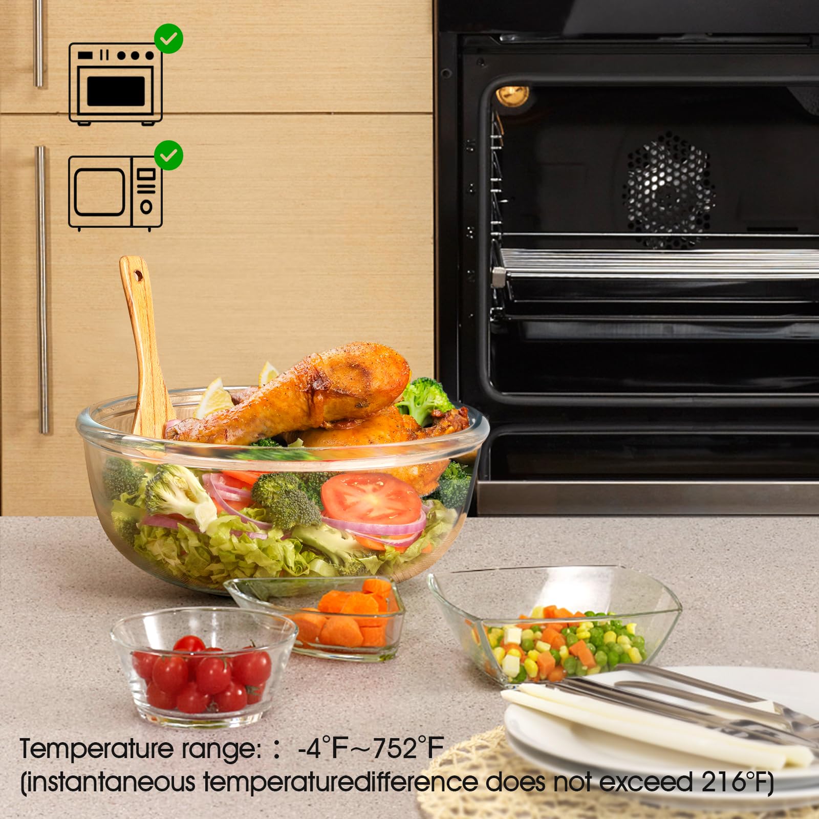 NUTRIUPS apto para horno y microondas, para hornear o recalentar comidas.