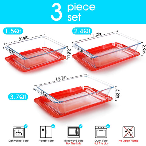 Bandeja de vidrio NUTRIUPS 2-4qt para guarniciones abundantes