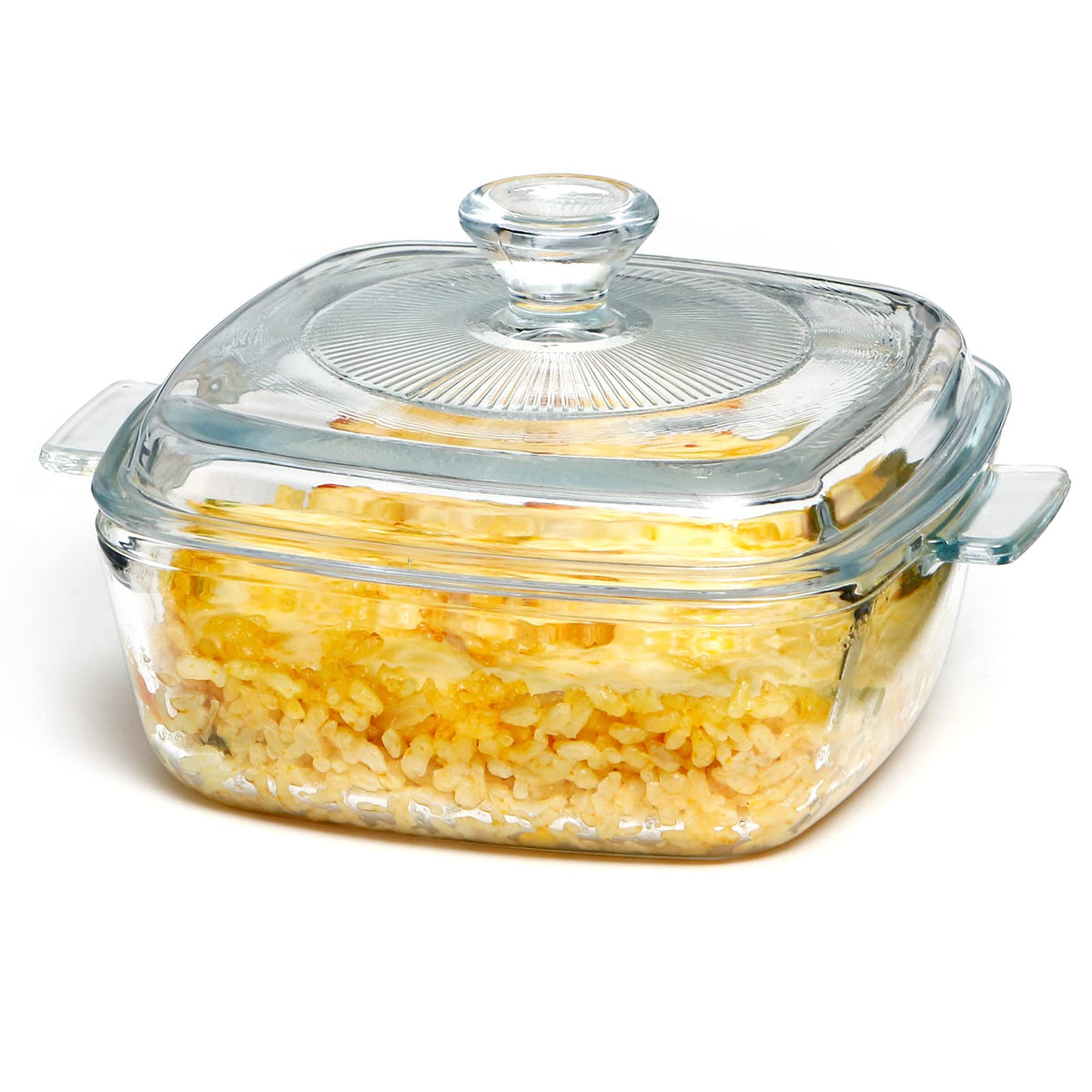 Nutriups cazuela de vidrio 0,8 L con tapa, apta para horno y servir.