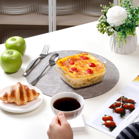 Nutriups cazuela de vidrio con tapa apta para lavavajillas y limpieza fácil.