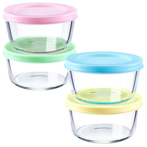 Nutriups contenedor vidrio 1 taza con tapa para porciones rápidas