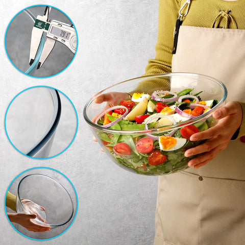 Nutriups cuenco grande de vidrio, apto para horno y microondas.