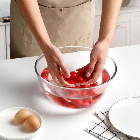 Nutriups cuenco grande de vidrio, diseño elegante que complementa la cocina.