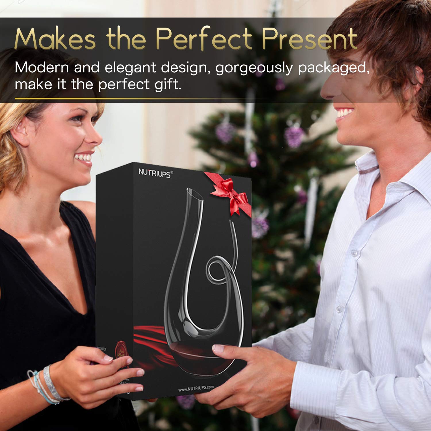 NUTRIUPS caja regalo elegante para amantes del vino