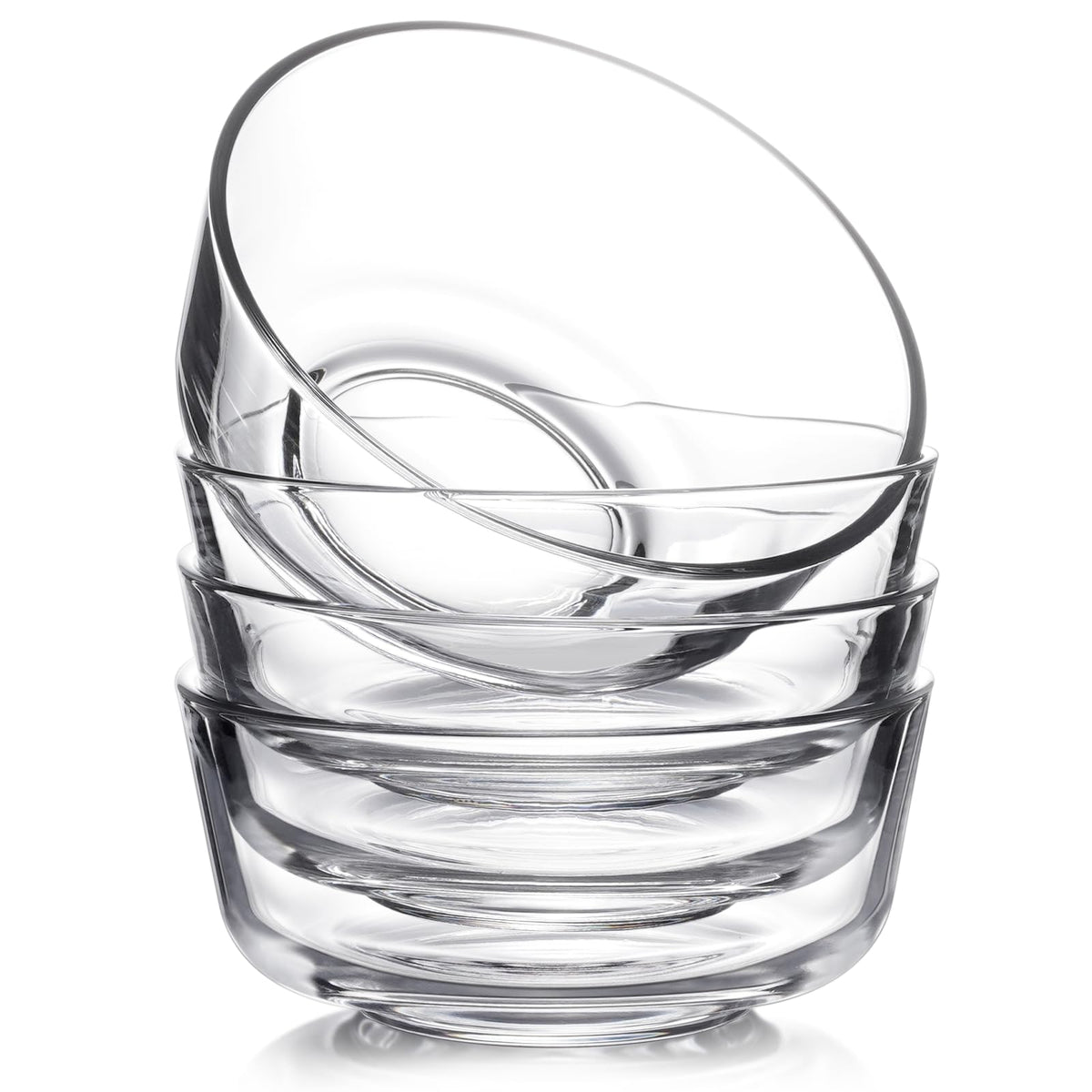 NUTRIUPS cuencos de vidrio transparentes para ver ingredientes con claridad.
