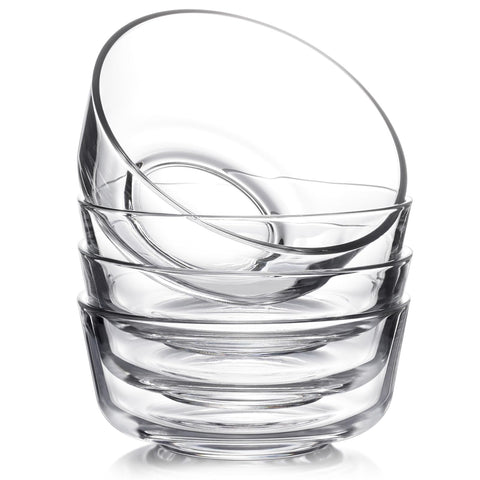 NUTRIUPS cuencos de vidrio transparentes para ver ingredientes con claridad.