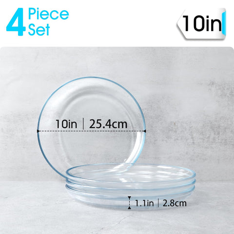 Plato NUTRIUPS de cristal templado, transparente y duradero.