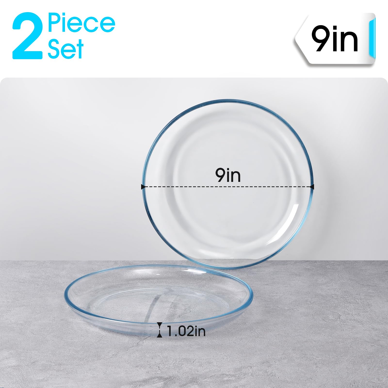Plato NutriUPS transparente para uso diario en mesa elegante.