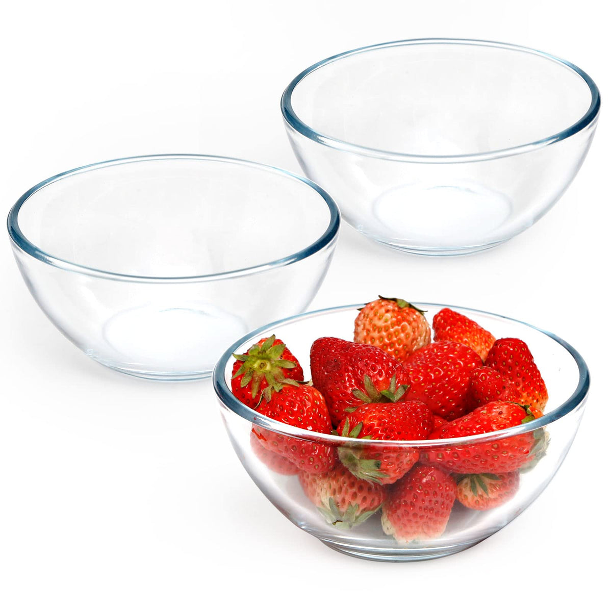 NUTRIUPS tazones vidrio pequeños set de 6, porciones de postre.