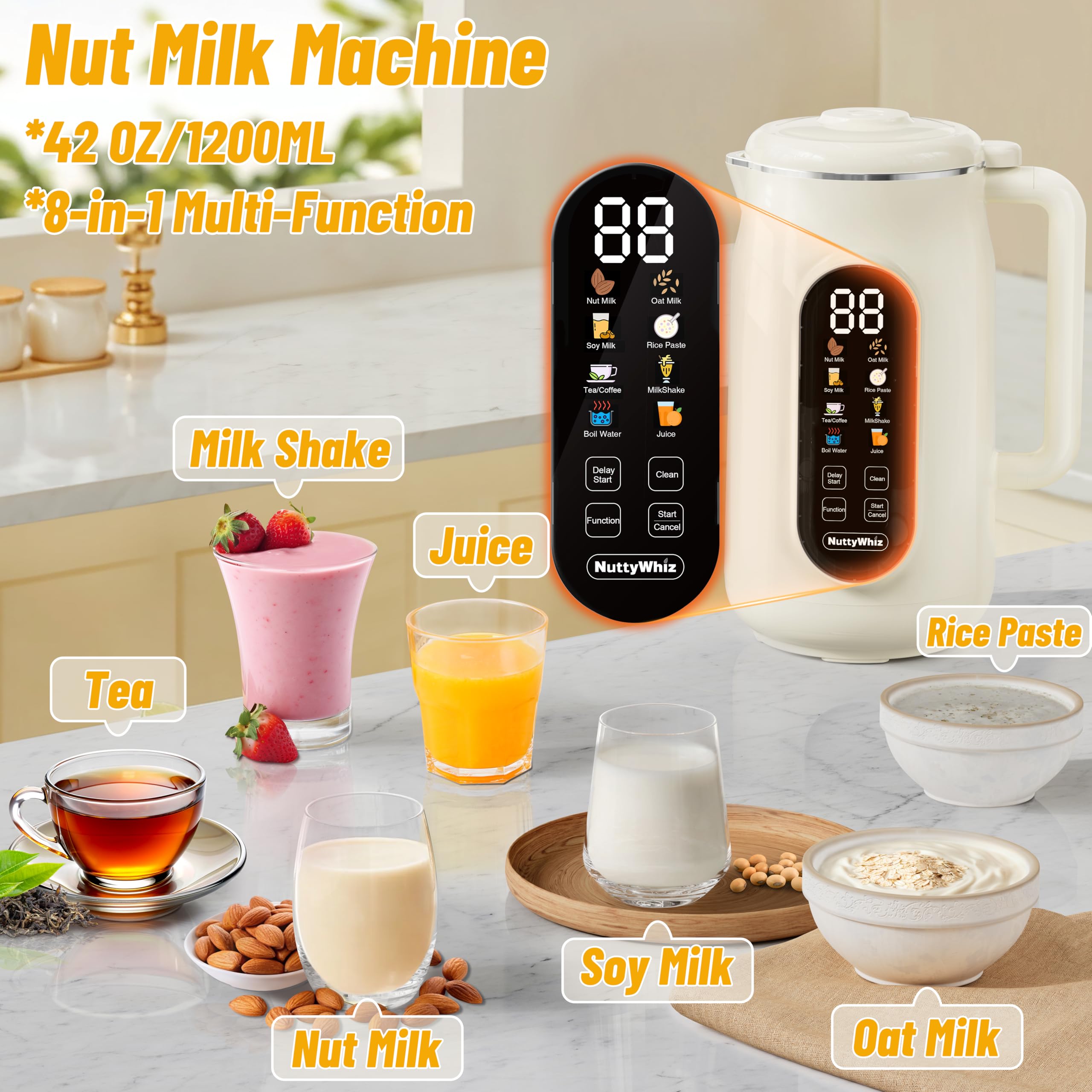 NuttyWhiz leche de avena, textura suave para bebidas cremosas
