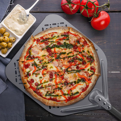 Juego de dos palas Nutuni para pizzas, ideal en casa.
