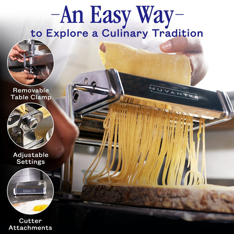 Nuvantee Máquina para Pasta para fettuccine casero con textura uniforme.