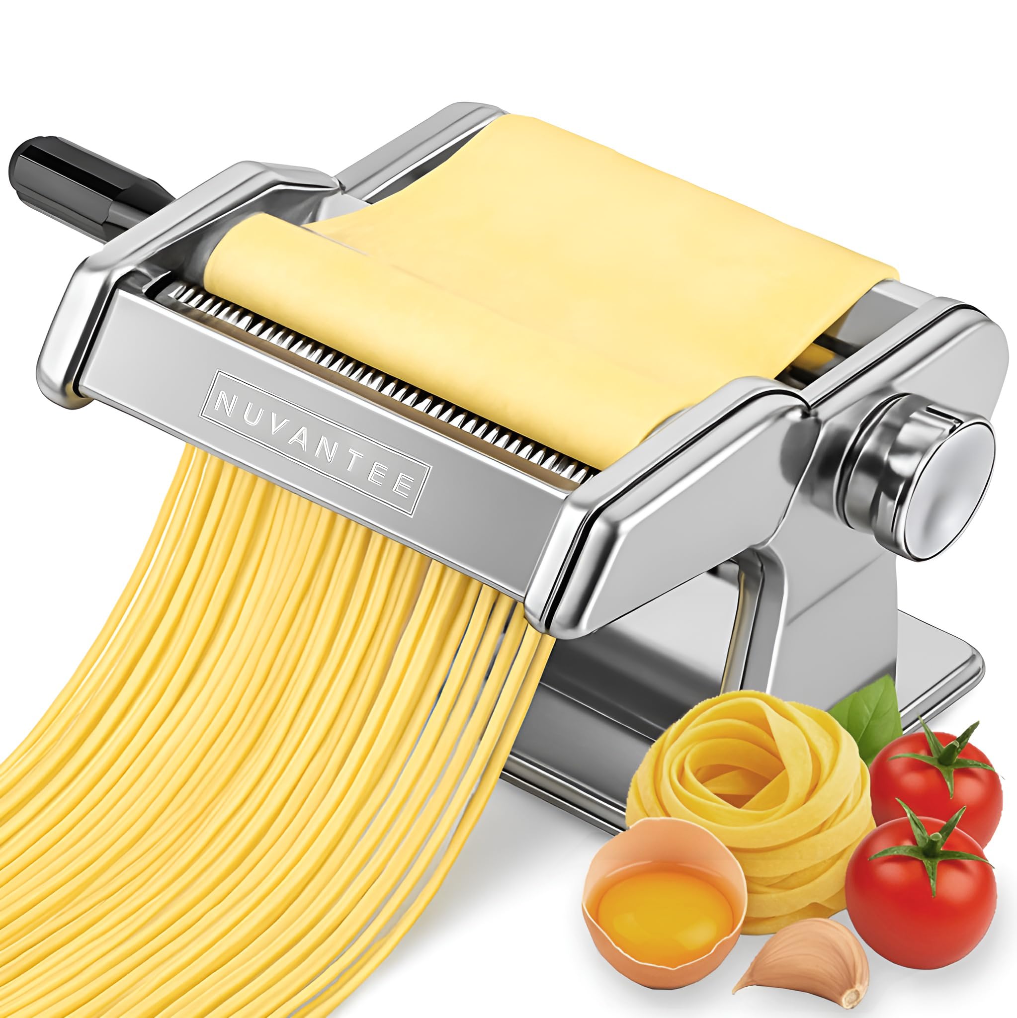 Nuvantee Máquina para Pasta con rodillos y cortador para pastas frescas en casa.