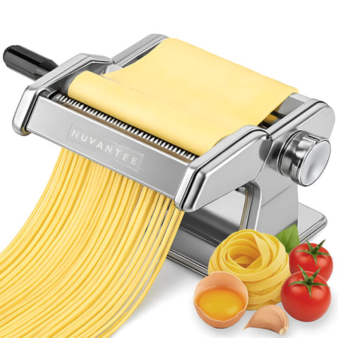 Nuvantee Máquina para Pasta con rodillos y cortador para pastas frescas en casa.