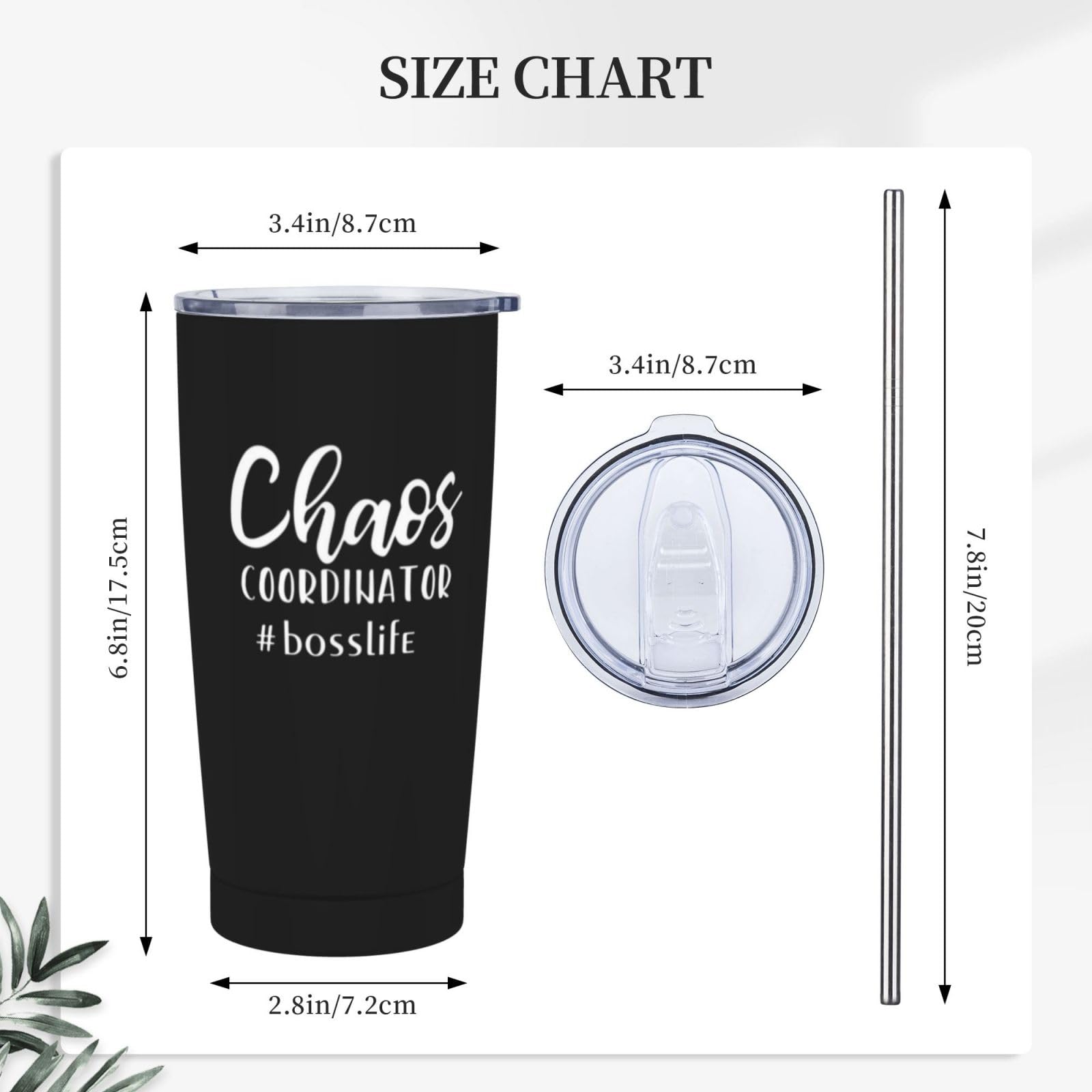 NVFCC tumbler acero inoxidable 18/8 para uso diario sin olores.
