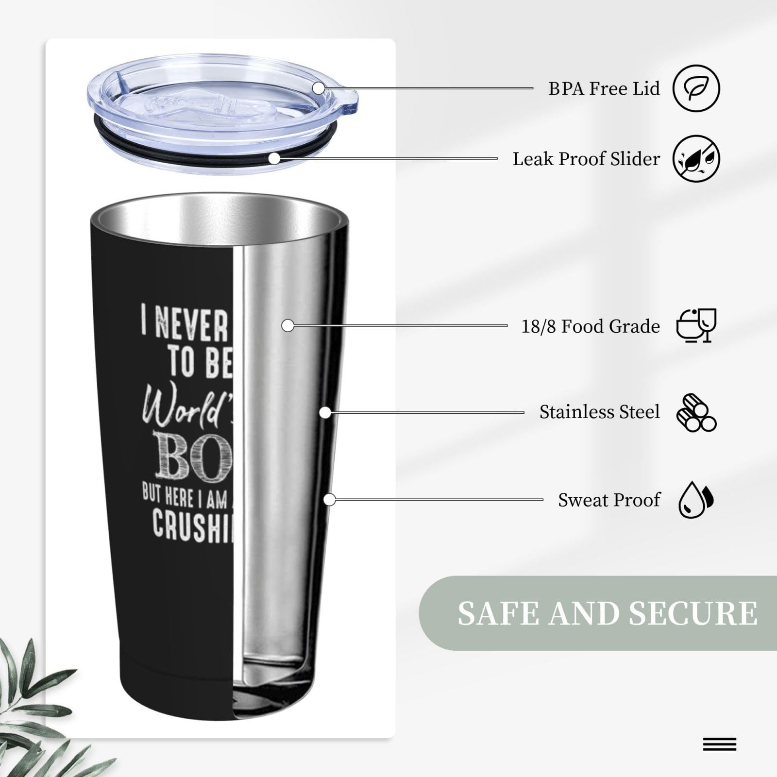 NVFCC tumbler para uso diario en coche, oficina y gimnasio.