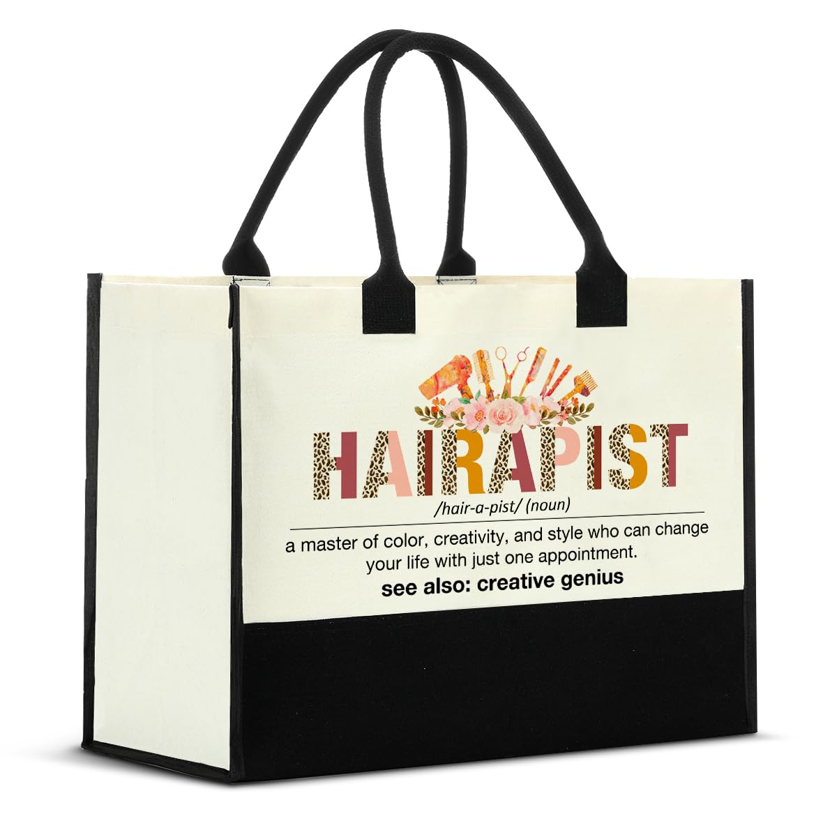 La Nvhai bolsa lona estilista, vista frontal, diseño duradero para uso diario.