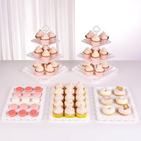 NWK portapasteles grande 3 niveles, ideal para pasteles y cupcakes