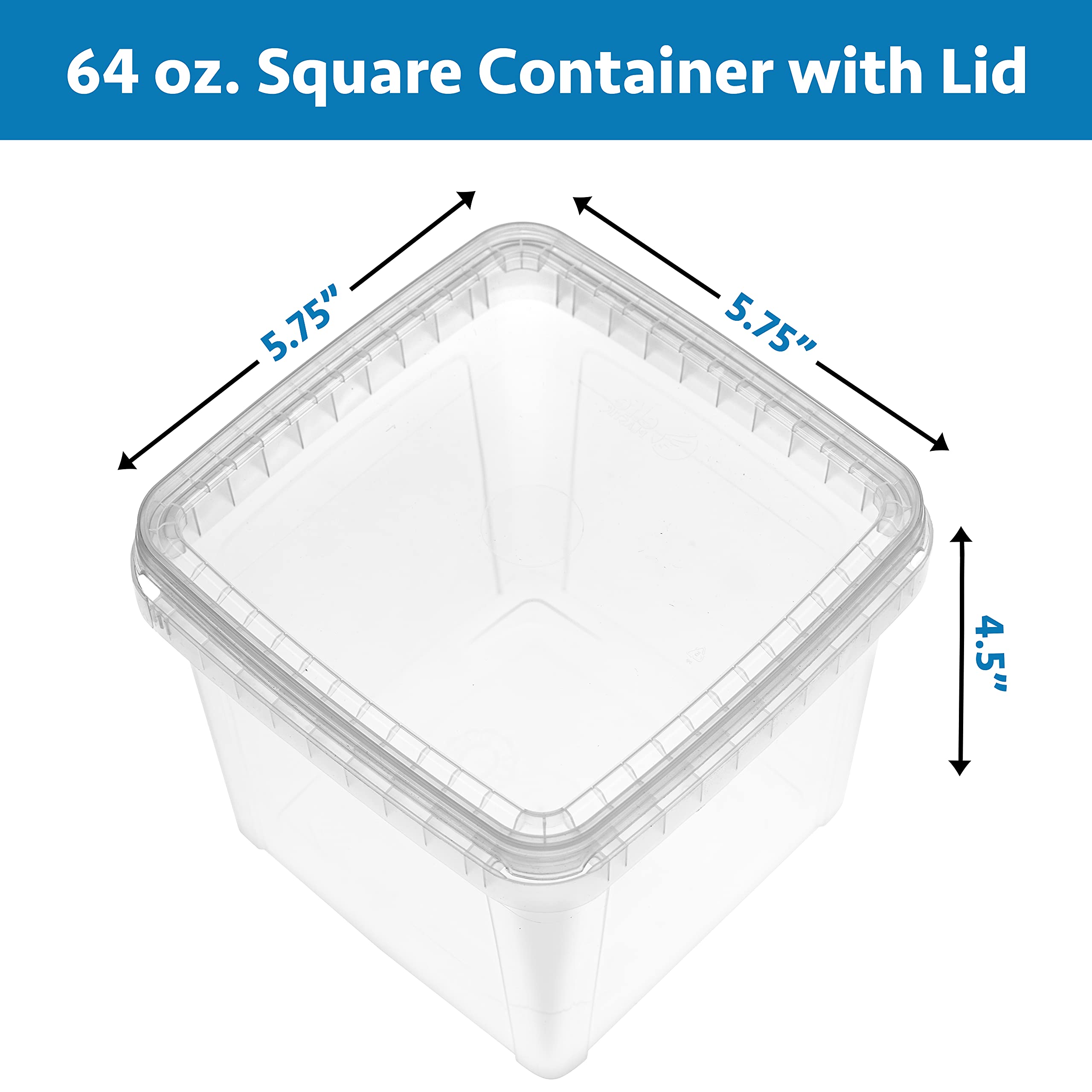 NYHI contenedores rectangulares 64oz aptos para microondas para recalentar platos