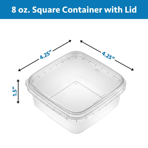 Paquete NYHI de 20 contenedores 8 oz para preparar y almacenar comidas.