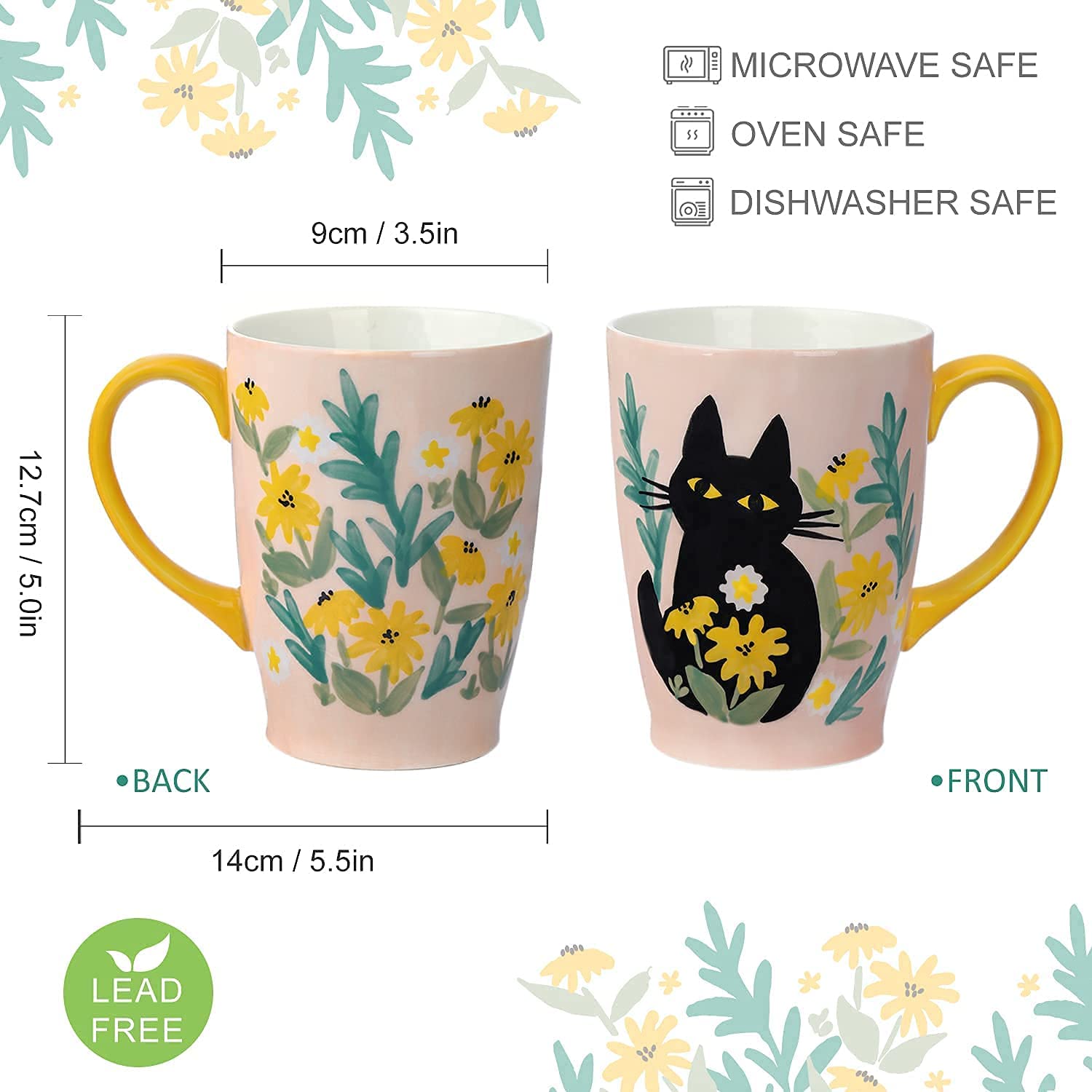 Taza NymphFable capacidad 20 oz, perfecta para bebidas grandes