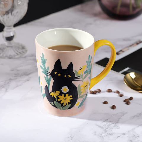 Taza NymphFable cerámica con mango ergonómico, cómodo para sostener