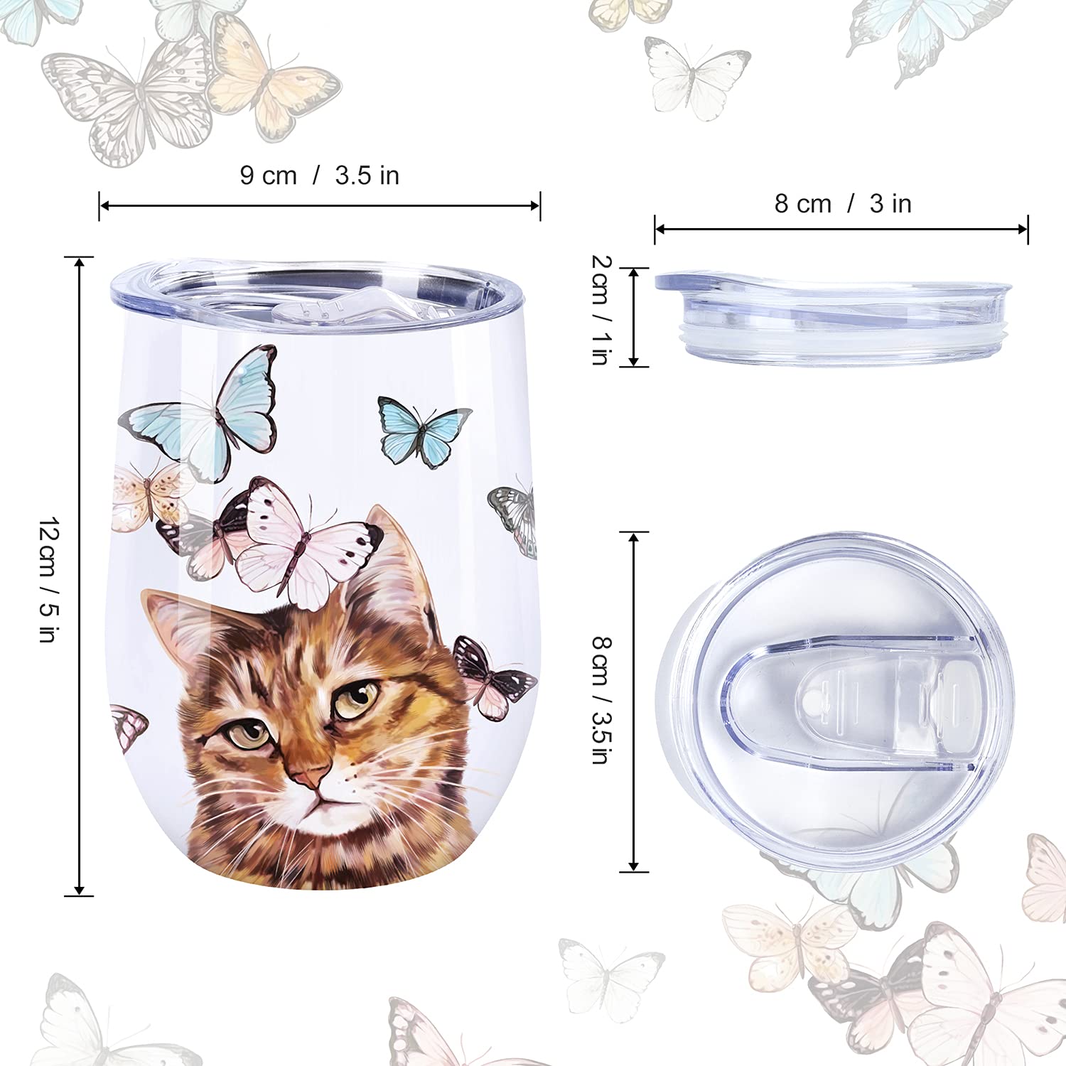 NymphFable tumbler compacto para viajes, playa o picnic.