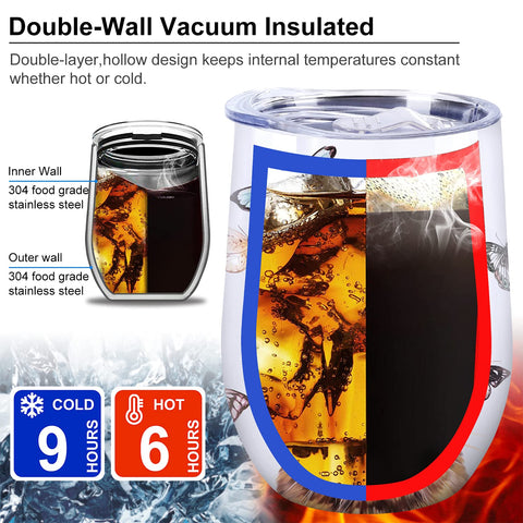 NymphFable vaso sin tallo con doble pared para exteriores.