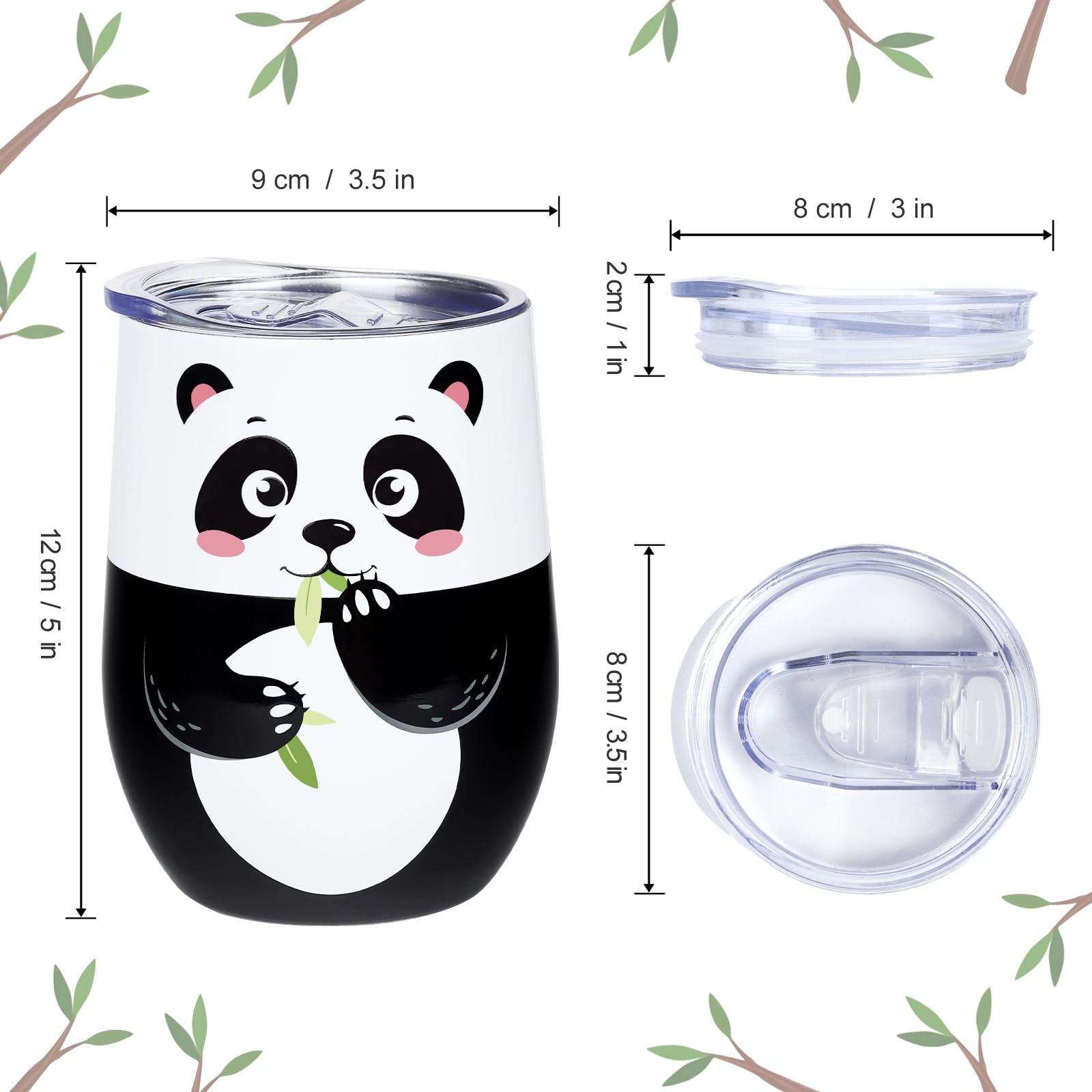 Vaso NymphFable panda regalo ideal para amantes de bebidas y estilo.