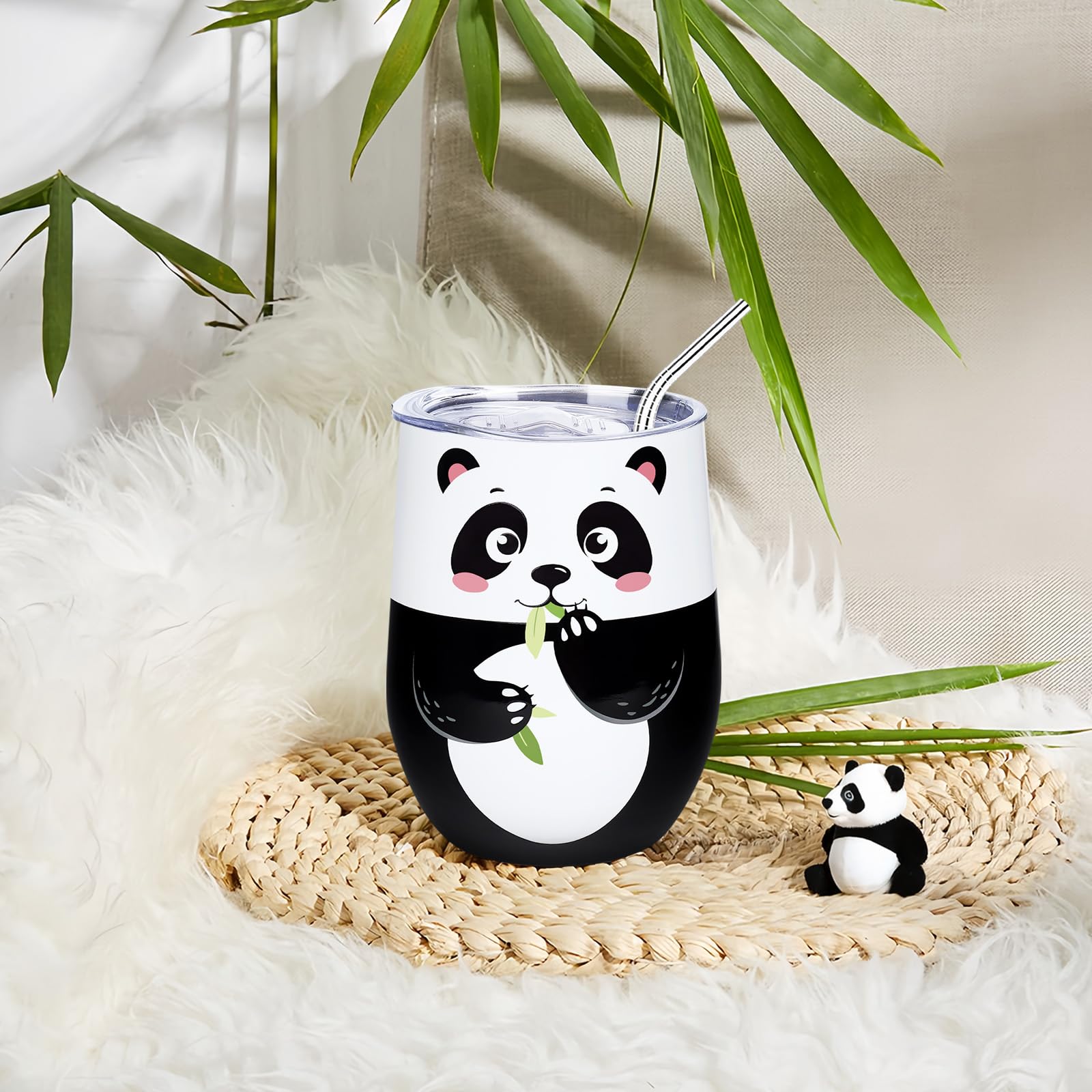 Vaso NymphFable panda uso portátil para exterior y actividades al aire libre.