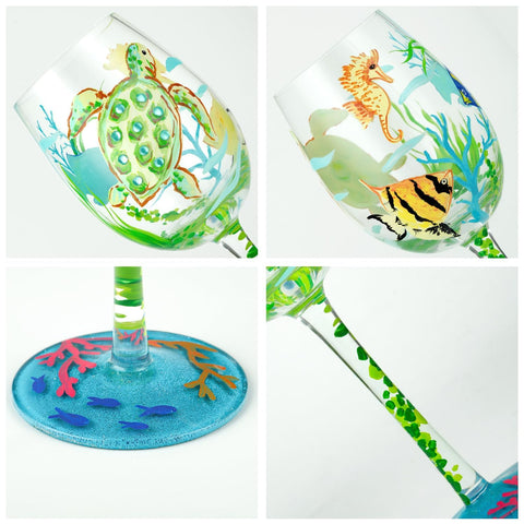 Vaso de vino de 15 oz NymphFable, vidrio claro artesanal para experiencias sensoriales.