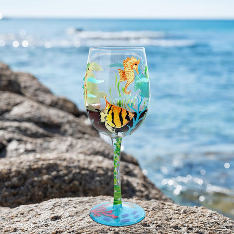 Vaso pintado a mano NymphFable para regalo especial a amigos y familia.