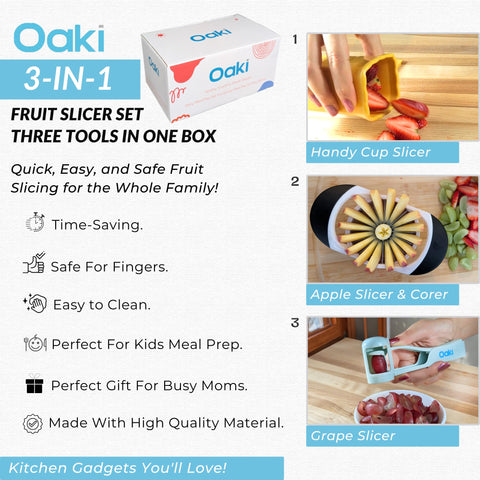 Oaki Bitty Bites corta uvas de forma segura para meriendas.