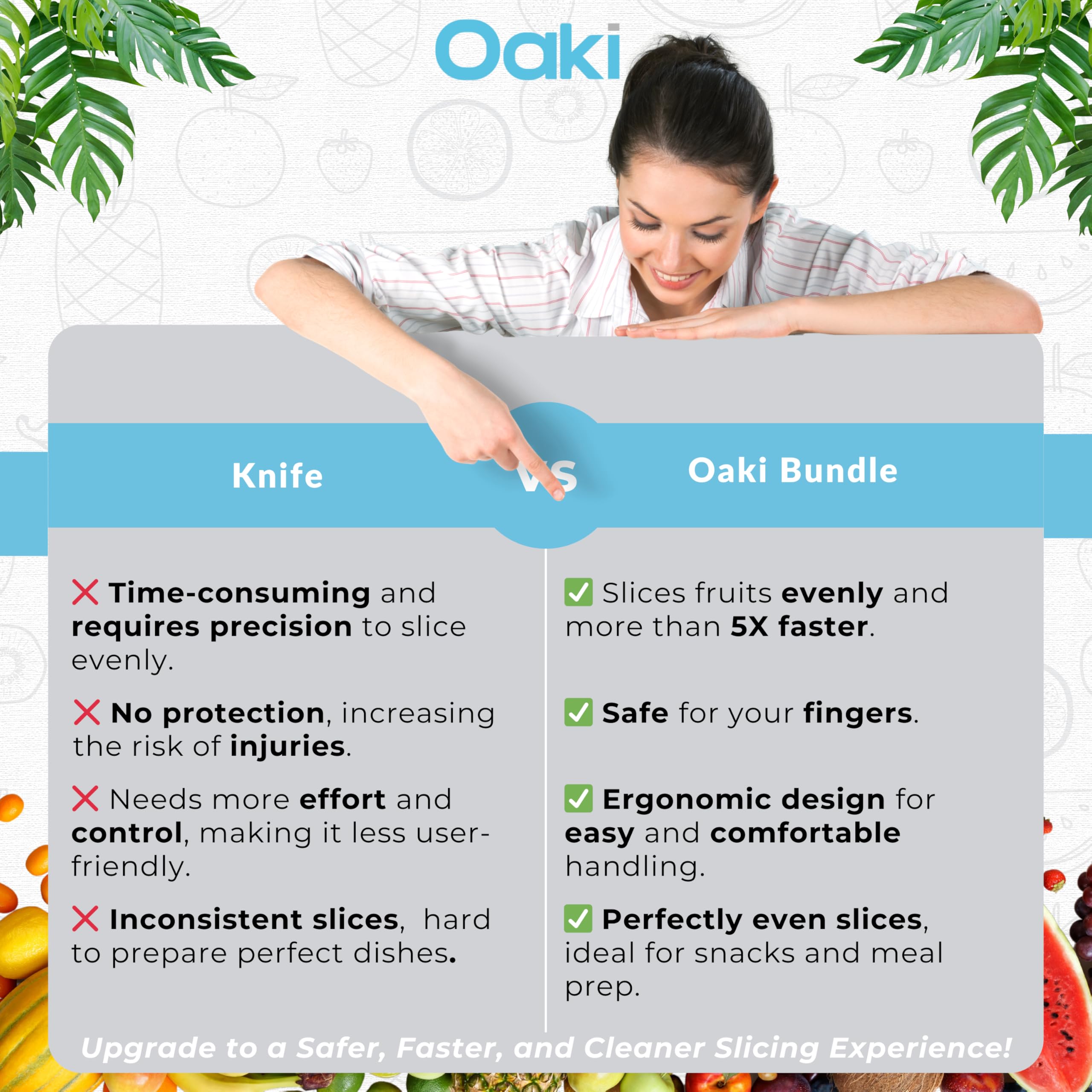 Oaki Bitty Bites compacto para la cocina diaria y almacenamiento sencillo.