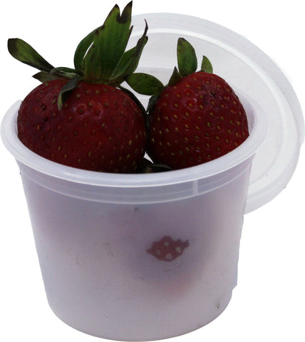 OakRidge 4oz delicatessen container con tapa transparente para ver porciones y mantener frescura.