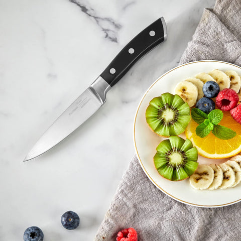 OAKSWARE cuchillo pelador 4 pulgadas para cortes precisos de frutas y verduras.