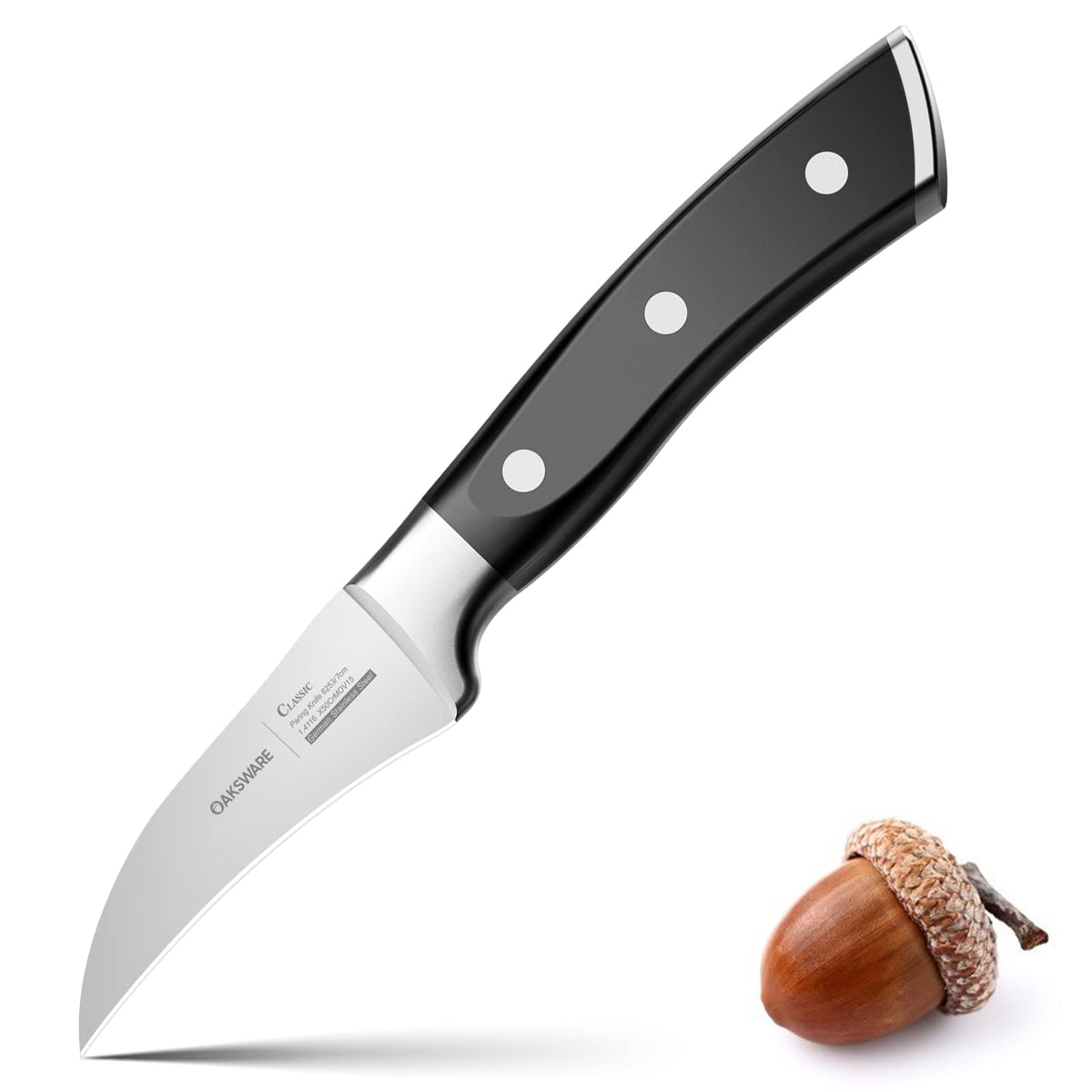 Cuchillo pico-pájaro OAKSWARE para pelar con precisión en frutas y verduras
