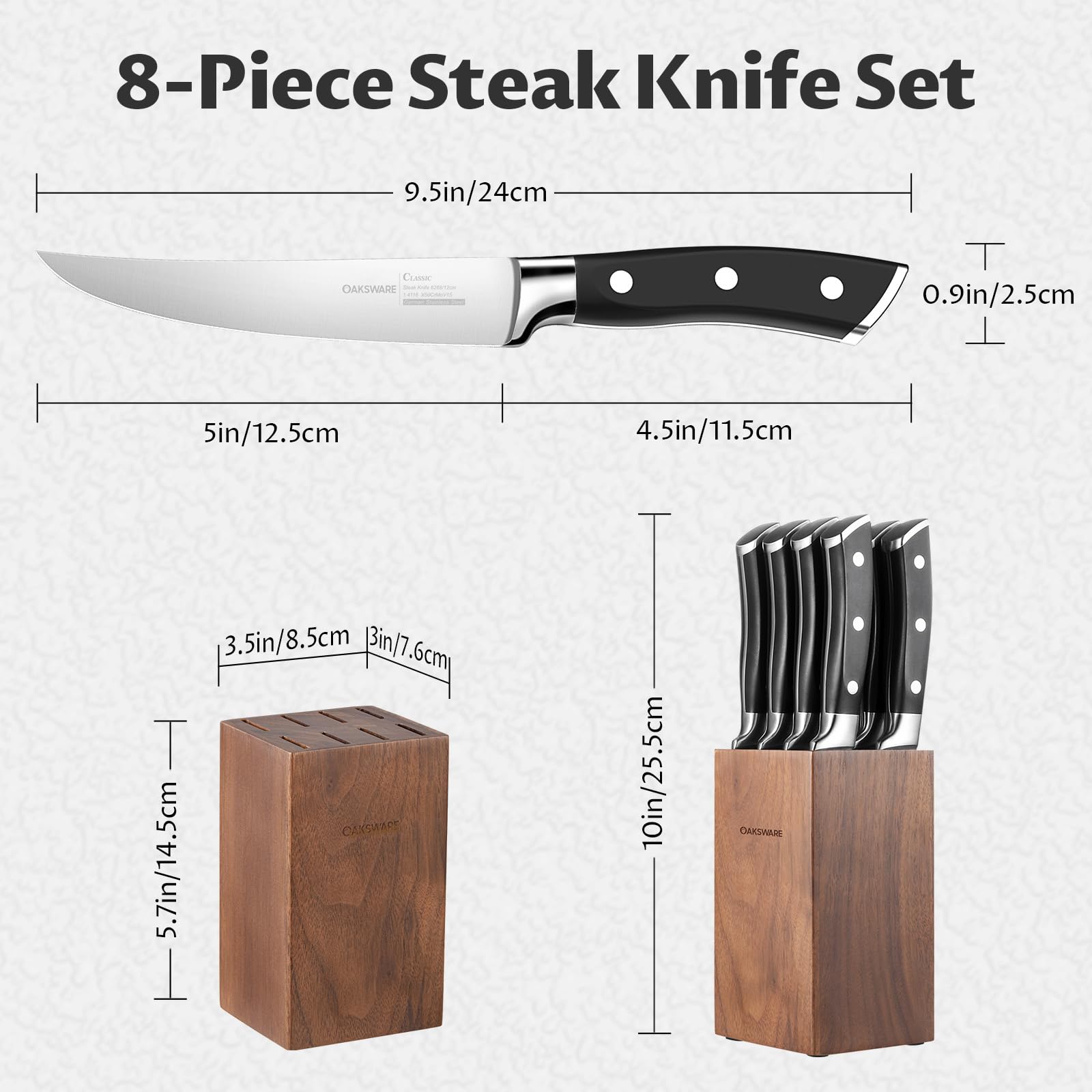 Cuidado manual recomendado para mantener filo y durabilidad.