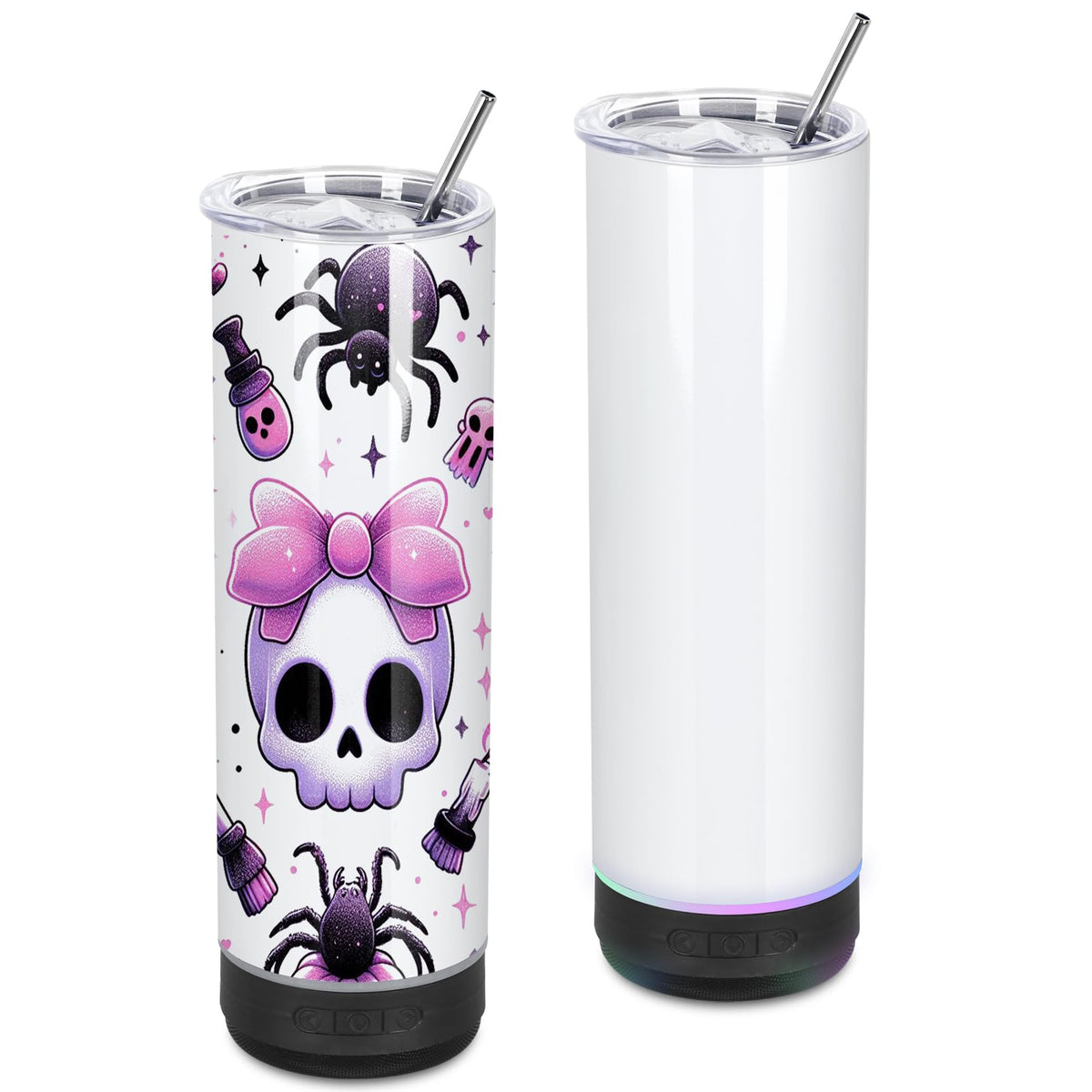 oaptuza tumbler 20oz con altavoz integrado, ideal para música en casa