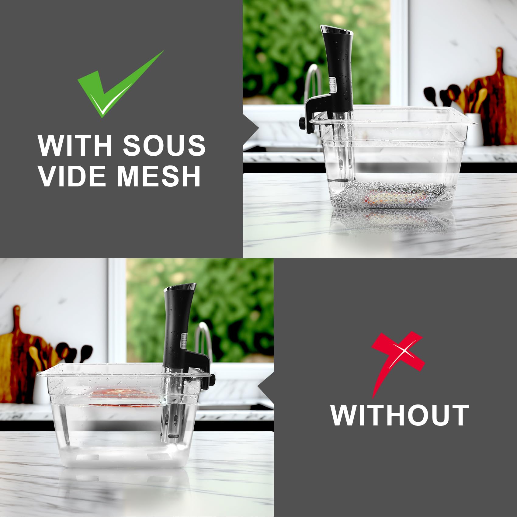 OARSE accesorios de cocina para sous vide ofrecen versatilidad en técnicas.