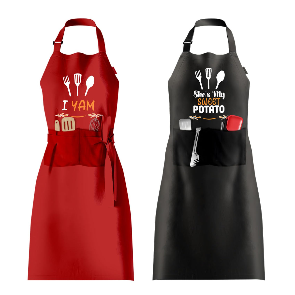 Delantal OARSE para parejas con ajuste cómodo para cocinar.