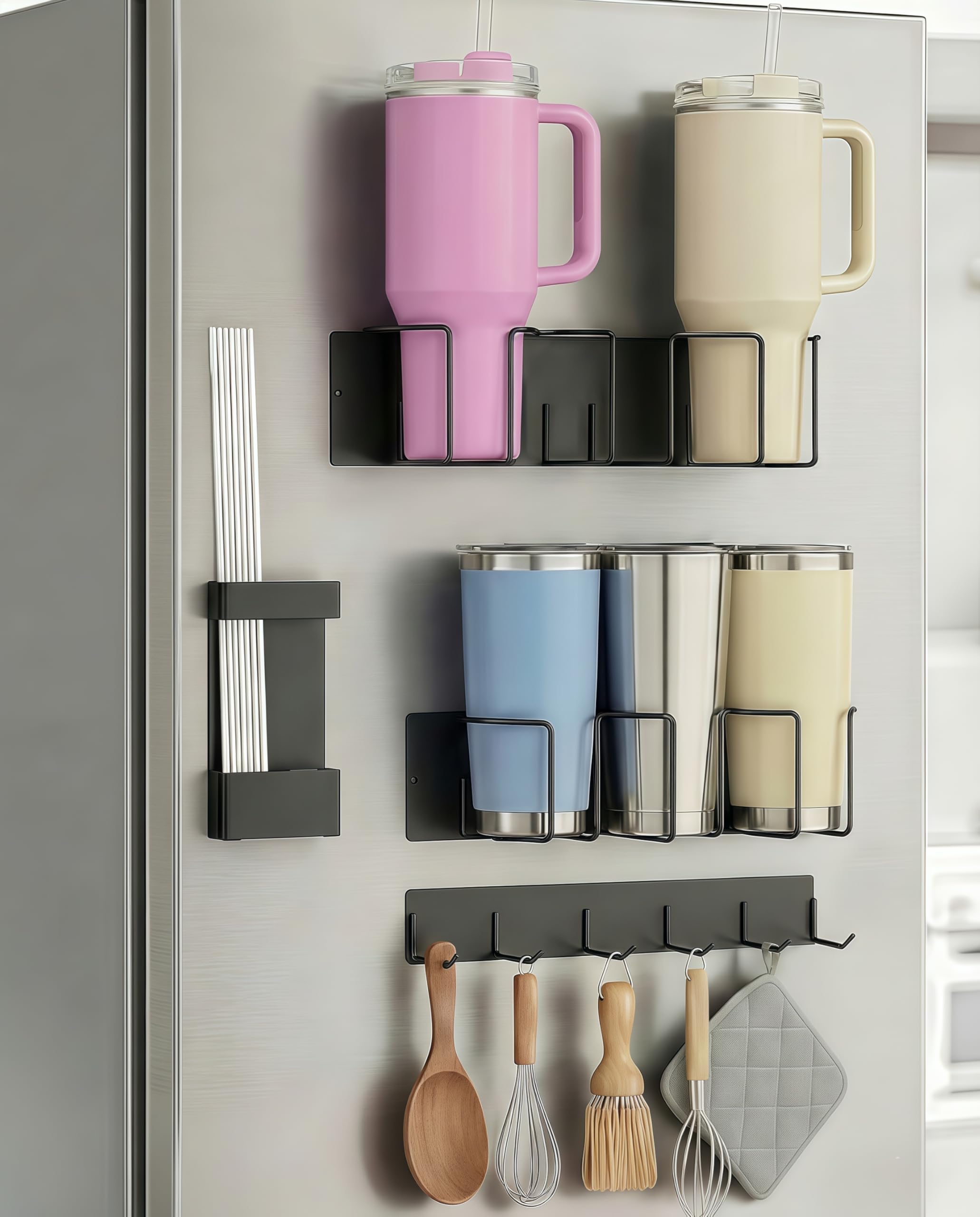 Oasis Origin porta-tazas imantado en frigorífico, estabilidad para tazas de gran tamaño.